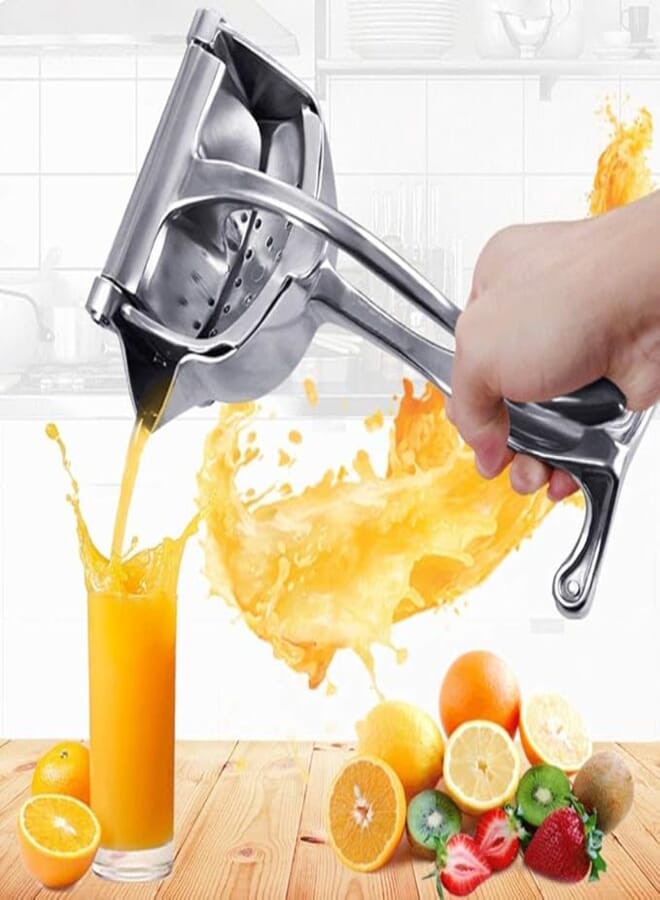 Spaceshoop In-house lemon squeezer - heavy duty hand press fruit juicer - manual lime citrus press squeezer (color : silver) (a), ie-3981049156