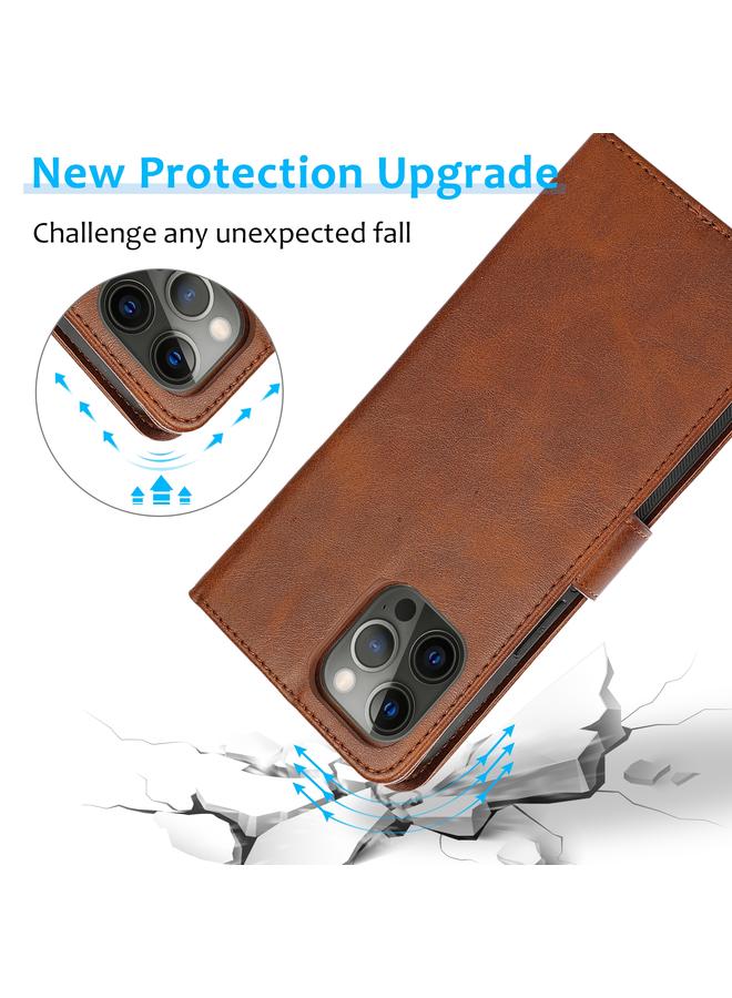 Zaboon Case For iPhone 13 Pro Max Calf Texture 2 in 1 Detachable Magnetic Back Cover Horizontal Flip Leather Case with Holder & Card Slots & Wallet & Photo Frame - Image 5