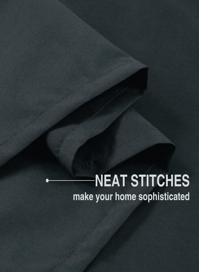 Home Queen Blackout Tier Curtains for Bathroom Window, Short Bedroom Curtains, Thermal Insulated Cafe Drapes, 26 W X 36 L Inch Each, Black - Image 4