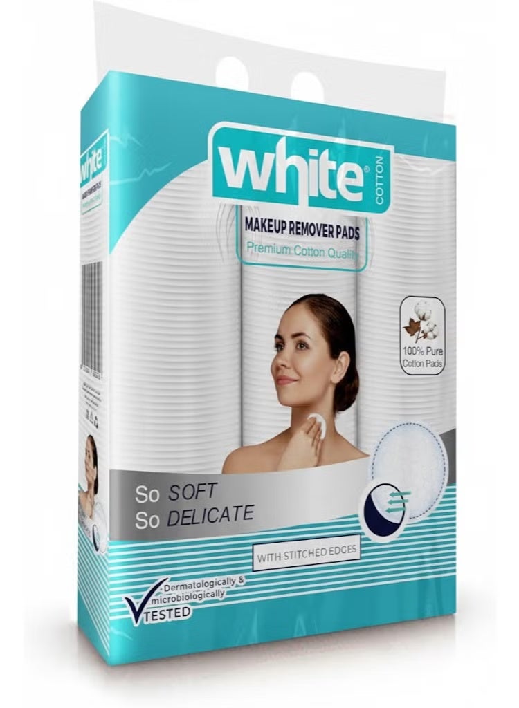 White 3 Packs Makeup Remover Cotton Pads80 Pieces Total(240 Pads) - Image 5