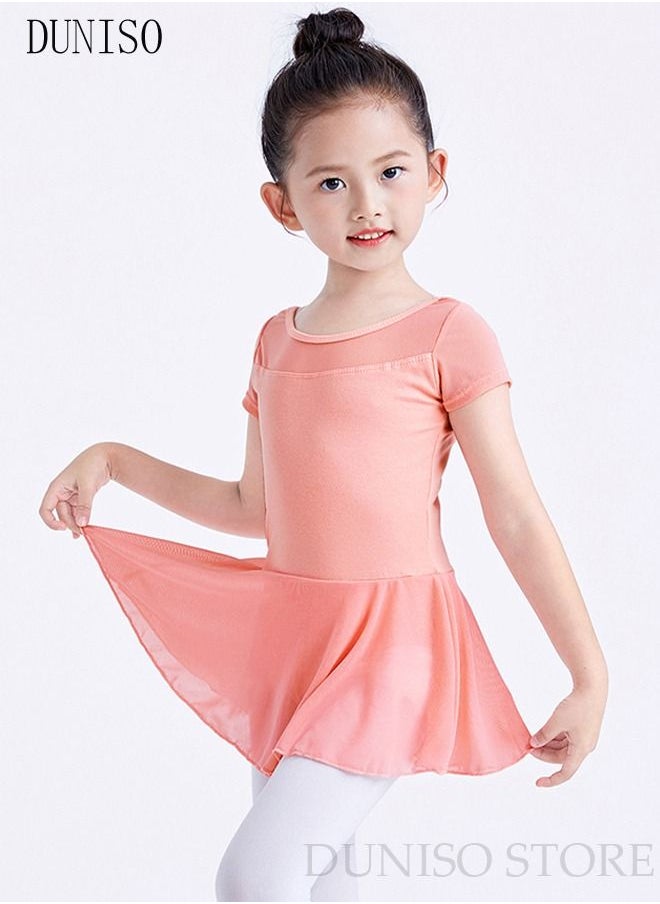 DUNISO - Girls Ballet Dresses Leotards with Skirt Dance Dress Ballerina Tutu Outfit Cotton Dress Ballet Skirt Mini Skirt Princess Dresses Dance Wear Clothes for Little Girl - Image 1