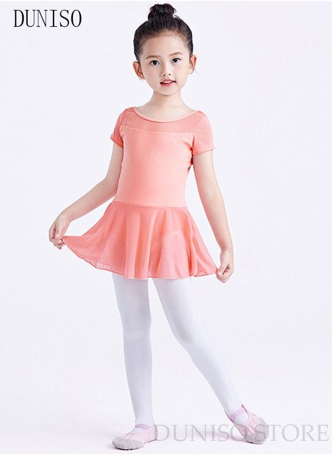 DUNISO - Girls Ballet Dresses Leotards with Skirt Dance Dress Ballerina Tutu Outfit Cotton Dress Ballet Skirt Mini Skirt Princess Dresses Dance Wear Clothes for Little Girl - Image 1