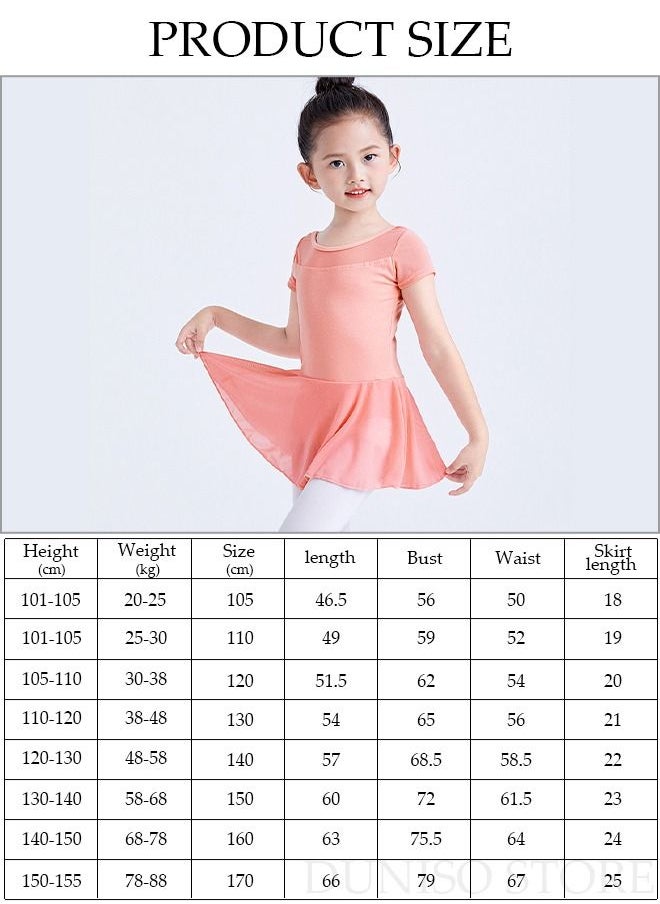 DUNISO - Girls Ballet Dresses Leotards with Skirt Dance Dress Ballerina Tutu Outfit Cotton Dress Ballet Skirt Mini Skirt Princess Dresses Dance Wear Clothes for Little Girl - Image 1