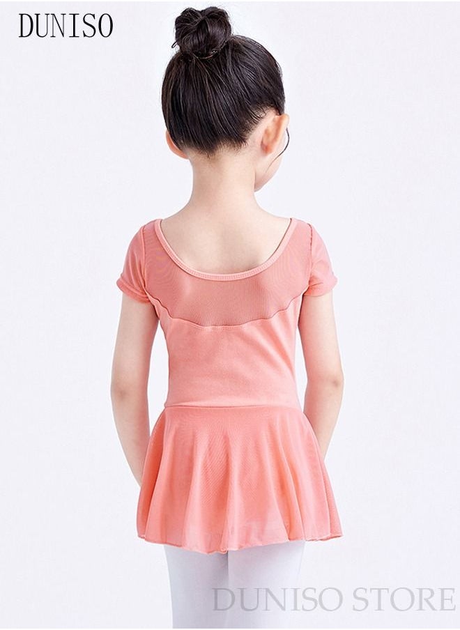 DUNISO - Girls Ballet Dresses Leotards with Skirt Dance Dress Ballerina Tutu Outfit Cotton Dress Ballet Skirt Mini Skirt Princess Dresses Dance Wear Clothes for Little Girl - Image 1