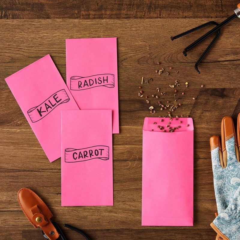 Paper Junkie Pink Envelopes - Pack of 100, 6.5 x 3.5 in, 100gsm - Money Envelopes for Cash & Money Saving Challenge - Secure Seal Flap - Coin & Budget Storage - Image 2