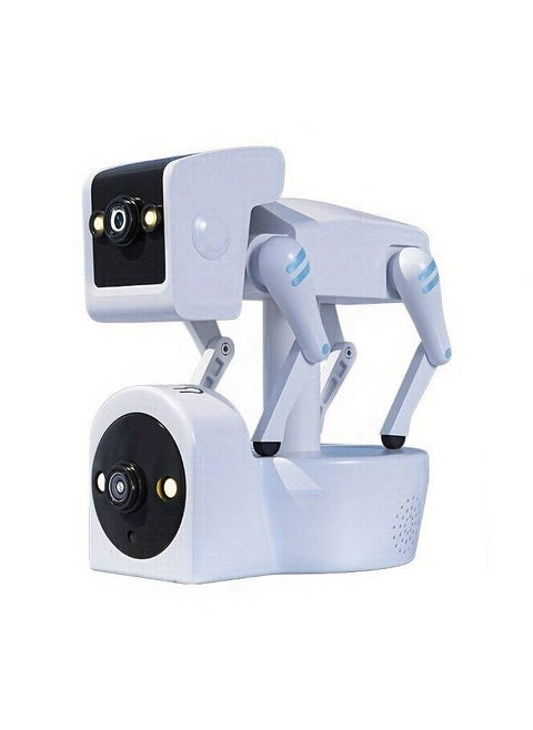 Robot Security Camera WiFi Remote Monitoring Smart Indoor Pet Dog Cat Cam Home Security Camera Robot Surveillance Camera 2 Way Voice Calling, Loop Recording