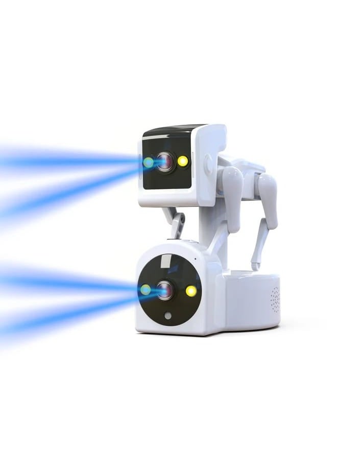 Robot Security Camera WiFi Remote Monitoring Smart Indoor Pet Dog Cat Cam Home Security Camera Robot Surveillance Camera 2 Way Voice Calling, Loop Recording