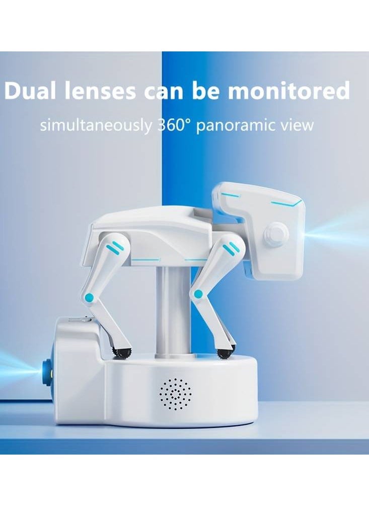 Robot Security Camera WiFi Remote Monitoring Smart Indoor Pet Dog Cat Cam Home Security Camera Robot Surveillance Camera 2 Way Voice Calling, Loop Recording