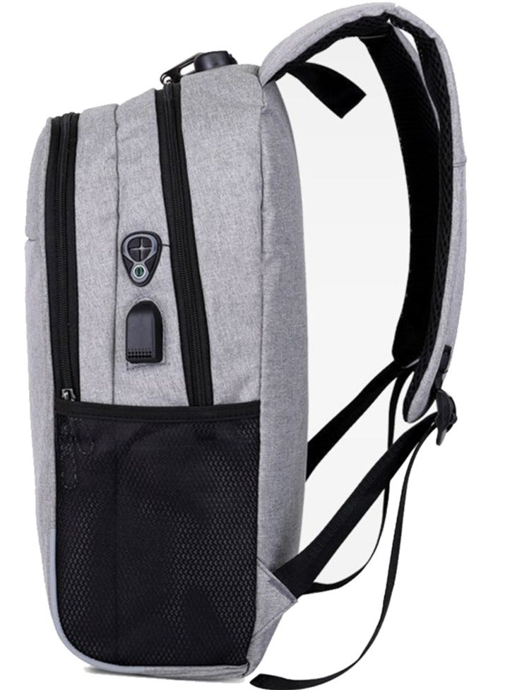 Datazone Laptop Backpack 16 Inch Grey Waterproof with USB Port and Practical Design for Daily Use, Study, and Travel - Image 4