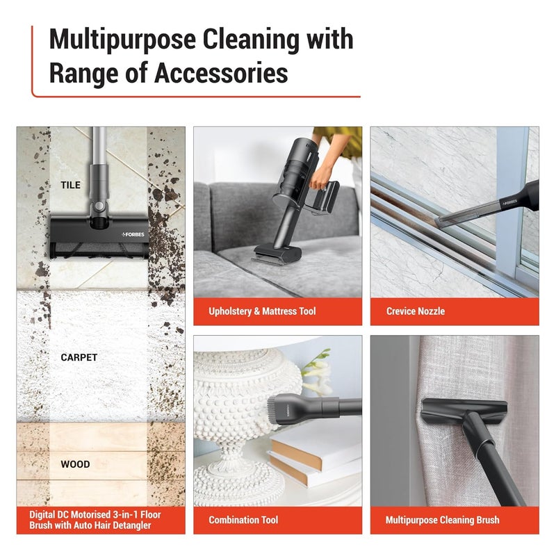 Eureka Forbes Eureka Forbes Cordless ZeroBend Z21WM with Wet Mop 210 AW Turbo Mode Lightweight Compact Cyclonic Filter AutoHair Detangler 180Flexible Pet Pro Runtime 60mins for Indian Homes  - Image 5
