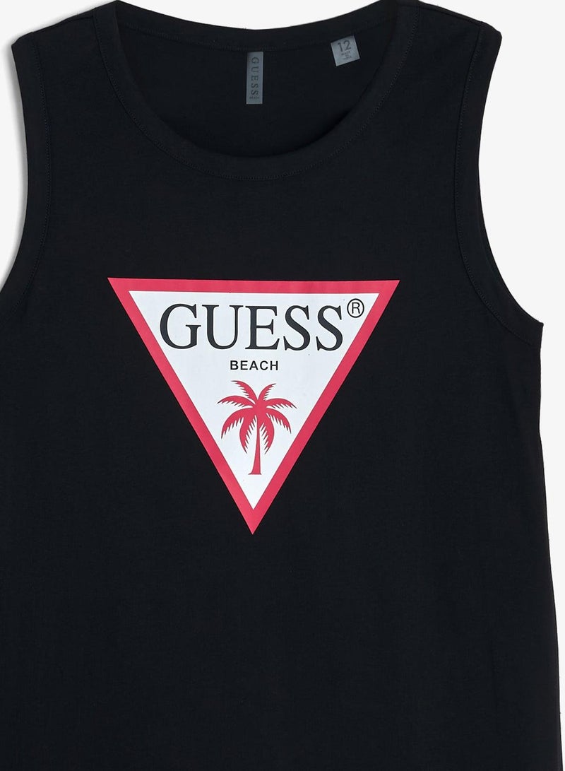 GUESS Youth Logo Sleeveless Mini Dress - Image 4