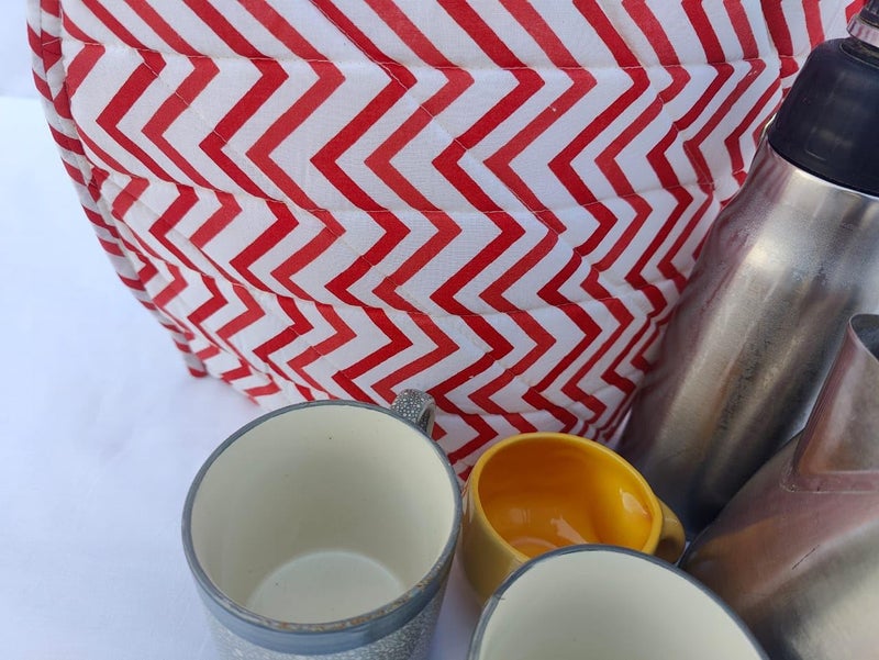 Malan Bai Mandala Tea Cozy Cover Hand Block Winter Tea Cozy Cotton Tea Kettle Warmer Pot Cover Hot Coffee Cover Handamde Kitchen Décor Brand: Malan Bai (Pattern 32) - Image 2