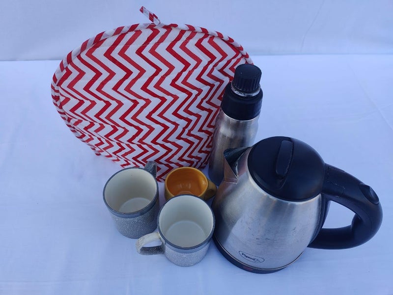 Malan Bai Mandala Tea Cozy Cover Hand Block Winter Tea Cozy Cotton Tea Kettle Warmer Pot Cover Hot Coffee Cover Handamde Kitchen Décor Brand: Malan Bai (Pattern 32) - Image 5