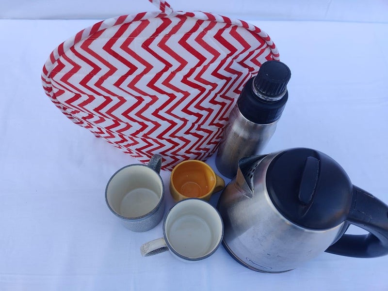 Malan Bai Mandala Tea Cozy Cover Hand Block Winter Tea Cozy Cotton Tea Kettle Warmer Pot Cover Hot Coffee Cover Handamde Kitchen Décor Brand: Malan Bai (Pattern 32) - Image 4