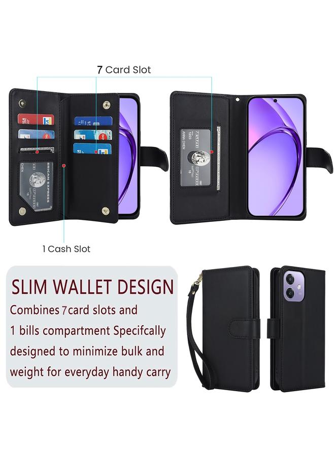 S-TOP Case For OPPO A3 4G / 5G Global / A3X 4G / 5G India Multi-Card Wallet RFID Leather Phone Case - Image 5