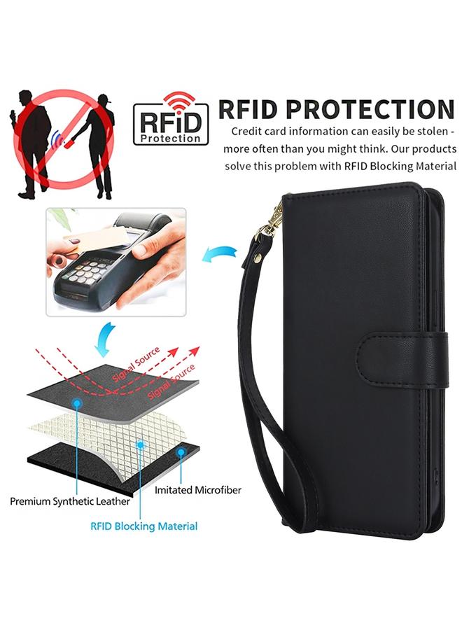 S-TOP Case For OPPO A3 4G / 5G Global / A3X 4G / 5G India Multi-Card Wallet RFID Leather Phone Case - Image 2