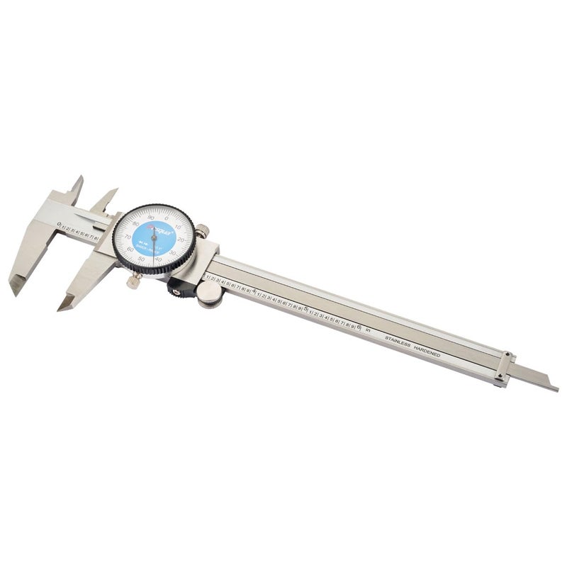Dasqua 2210-8280 0-6" Stainless Steel Dial Caliper with Depth Gage - Image 1