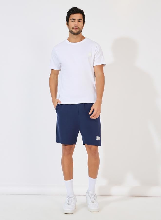 Styli Badge Detail Regular Fit Terry Shorts - Image 2