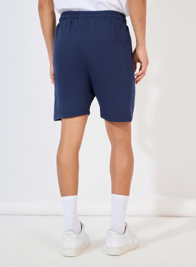 Styli Badge Detail Regular Fit Terry Shorts - Image 5