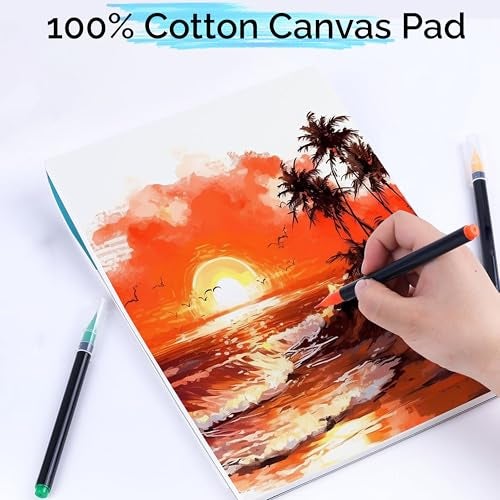 Eduway Premium Cotton Canvas Pad (10x8 Inch) | For Acrylic, Oil Painting, Drawing, Sketch & Wet Art Media | Ideal for Hobby Artist, Professional & Beginner | Acid Free, Durable 10 Sheet, Pack 1, White - Image 5