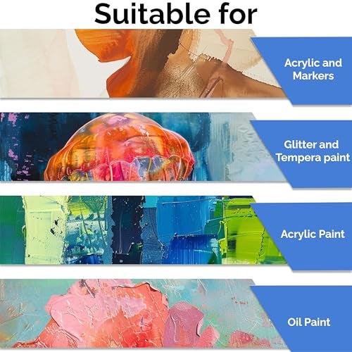 Eduway Premium Cotton Canvas Pad (10x8 Inch) | For Acrylic, Oil Painting, Drawing, Sketch & Wet Art Media | Ideal for Hobby Artist, Professional & Beginner | Acid Free, Durable 10 Sheet, Pack 1, White - Image 4