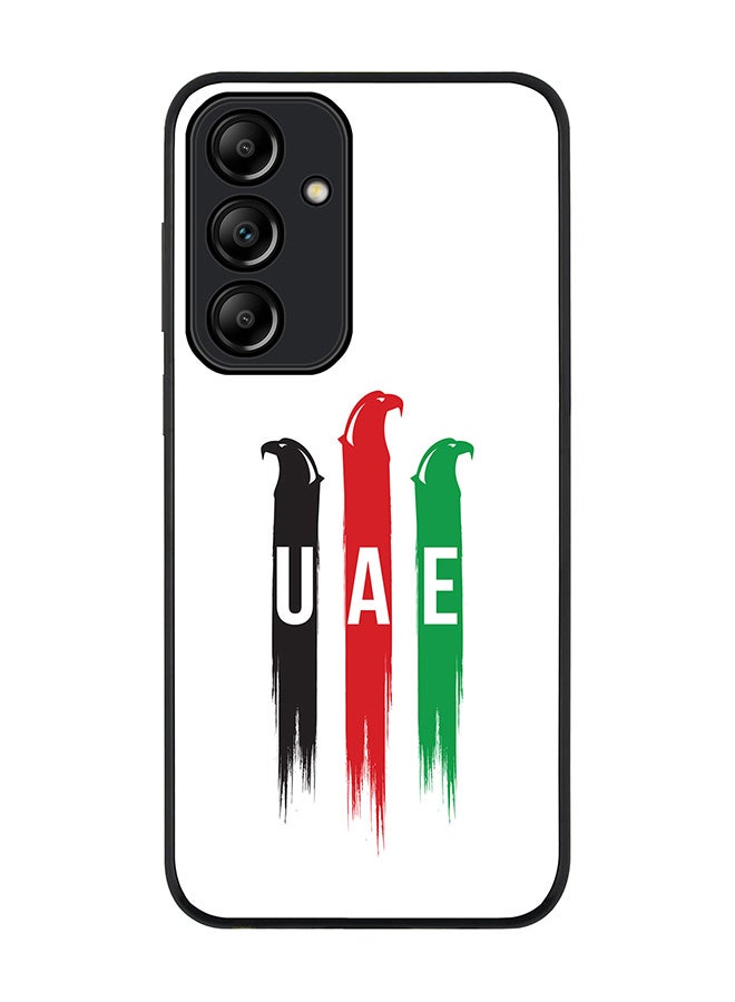 Stylizedd Rugged Black Edge Case for Samsung Galaxy A55, Slim fit Soft Case Flexible Rubber Edges Anti Drop TPU Gel Thin Cover -  UAE Falcons - Image 1