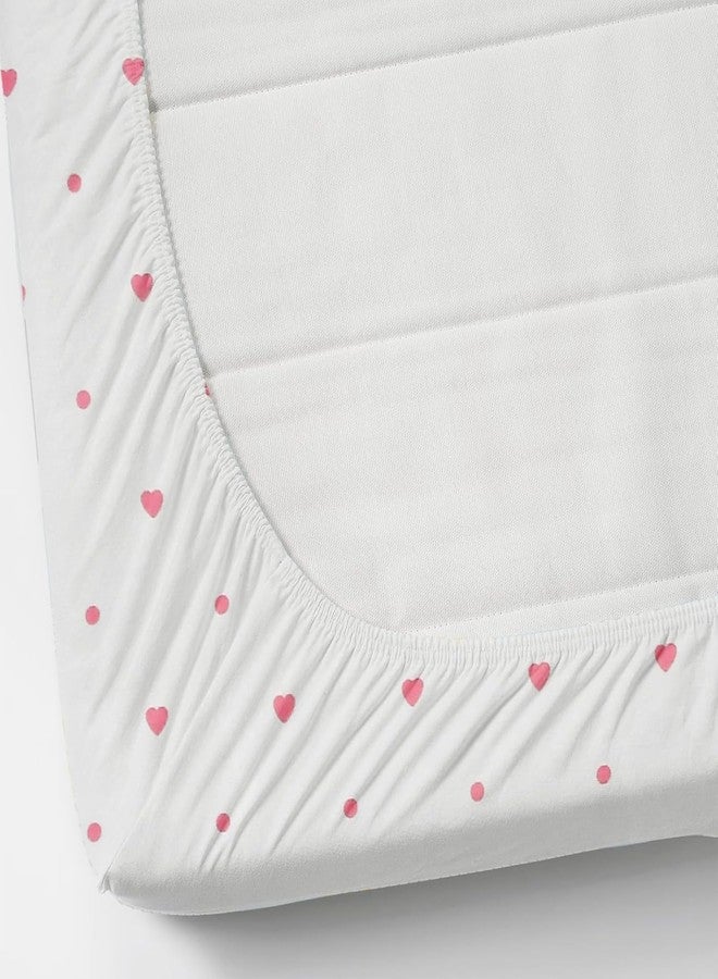 CLIDE+ CLiDE Presents 180 TC Microfibre Cotton Double Bedsheets | for Luxury Rooms | Elastic Fitted Double Bedsheet (72X78 inch) with 2 King Size Pillow Covers (Red Heart) - Image 3