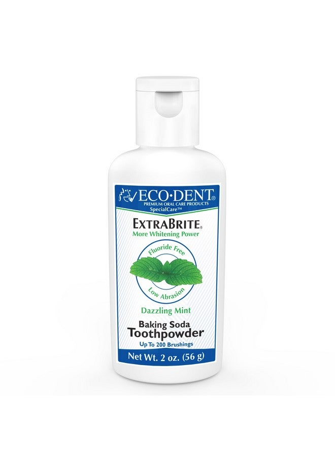 Eco-Dent Codent Extrabrite Baking Soda Toothpowder Mint Fluoridefree Toothpaste Powder Slsfree Tooth Powder With Oxidizing Calcium Peroxide Whitening Toothpaste Alternative 2 Oz - Image 2