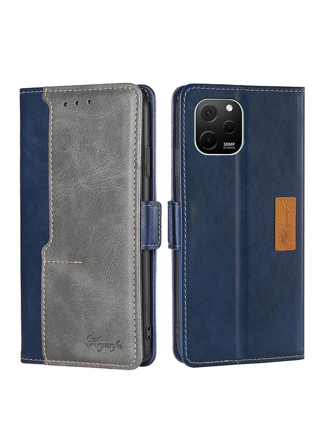 S-TOP Case For Huawei nova Y61 Contrast Color Side Buckle Leather Phone Case - Image 1