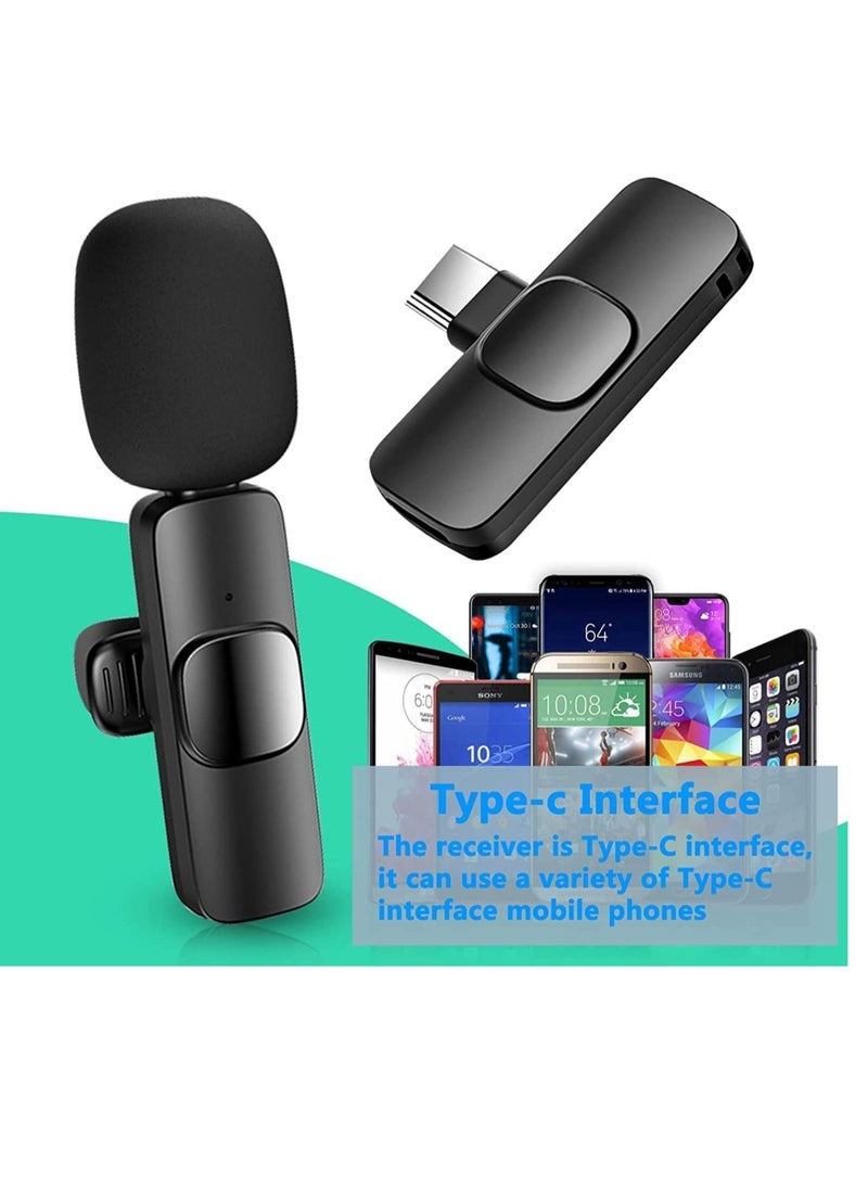 Generic Mini Lavalier Microphone Clip-on Omnidirectional Mic Transmitter Receiver D11123-1—JA Black  - Image 1