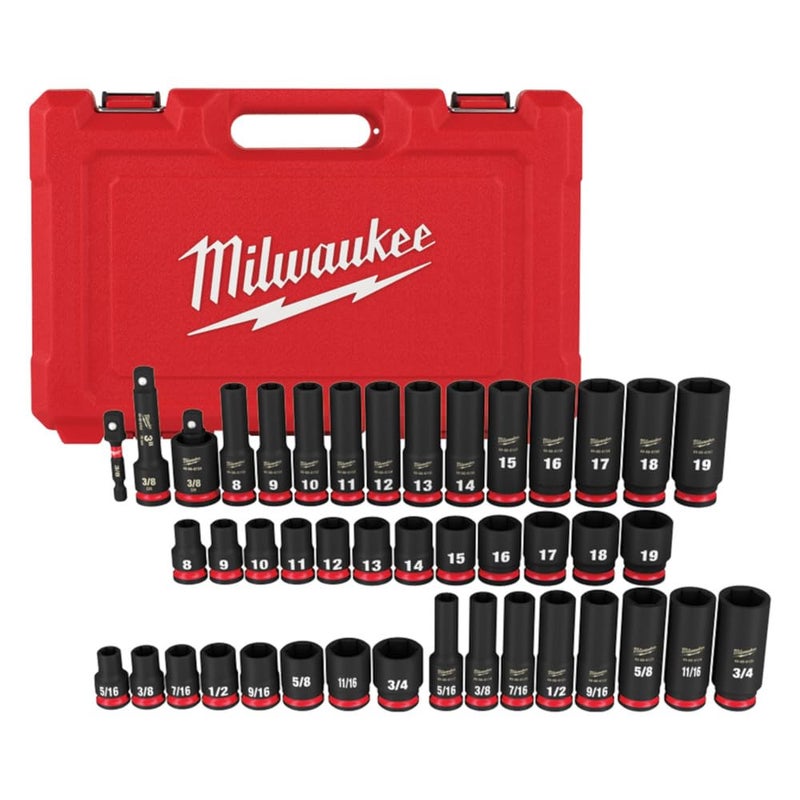 Milwaukee Electric 43PC IMP Duty 38DR SAE Metric DP 6PT Socket SE