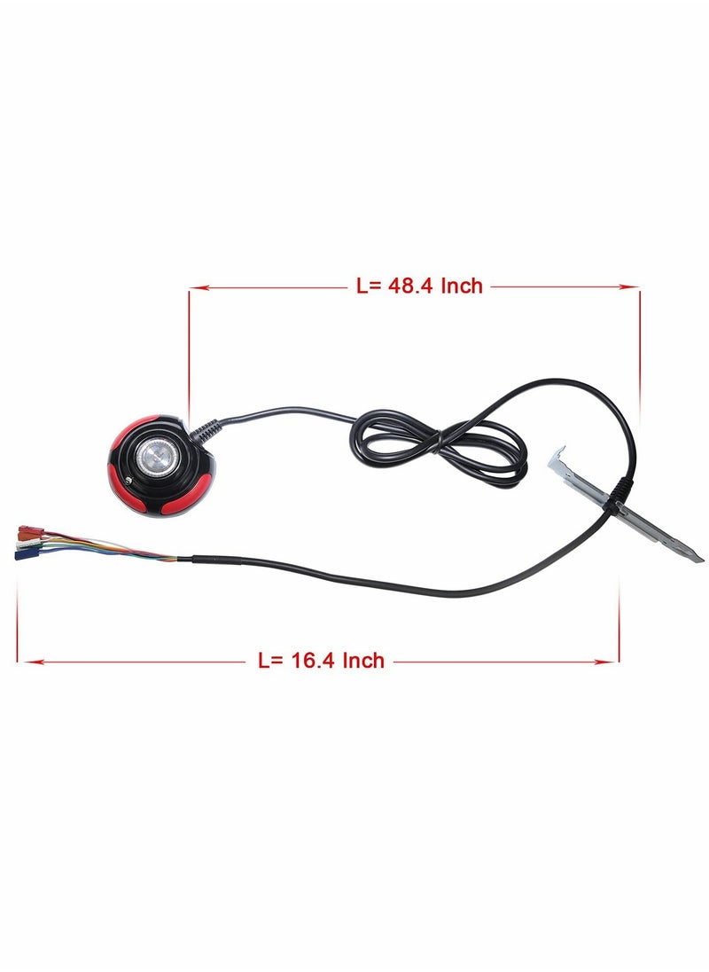 KASTWAVE Desktop PC Computer Case Power Supply on/Off Reset HDD Push Round Big Button Switch with 1.6m Cable  - Image 2