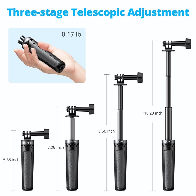 AKASO 22cm Mini Tripod Selfie Stick Tripod Stand Compatible with AKASO Action Cameras EK7000/EK7000 Pro/Brave 4 Pro/Brave 7 LE/Brave 7/Brave 8/V50X/V50 Pro/V50 Elite & Other Brand Action Cameras - Image 2