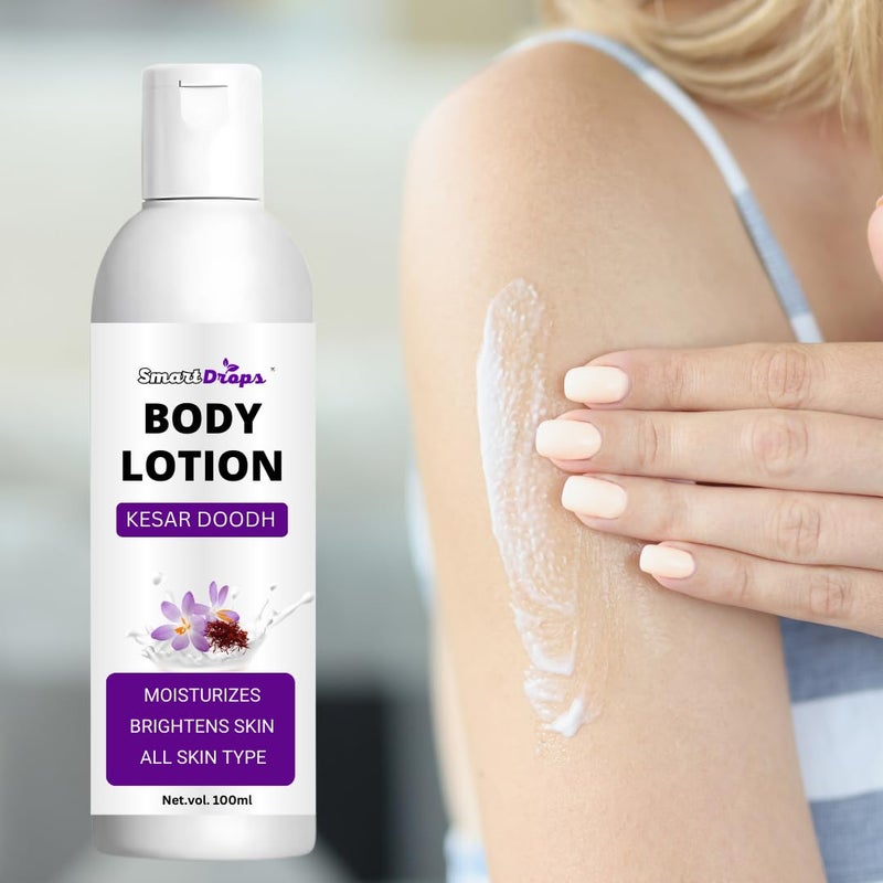 Smartdrops Kesar Body Lotion for Smooth Skin  Body Lotion for Deep Moisturization  NonGreasy  Soft  Glowing Skin  For Dry to Very Dry Skin - Image 2