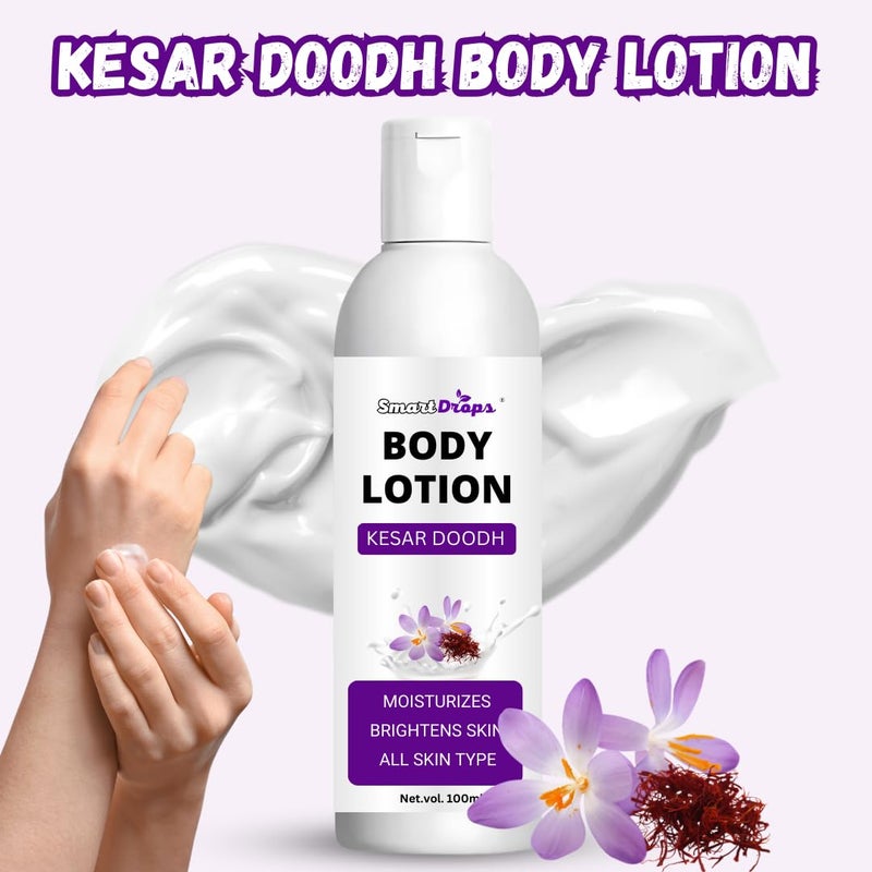 Smartdrops Kesar Body Lotion for Smooth Skin  Body Lotion for Deep Moisturization  NonGreasy  Soft  Glowing Skin  For Dry to Very Dry Skin - Image 3