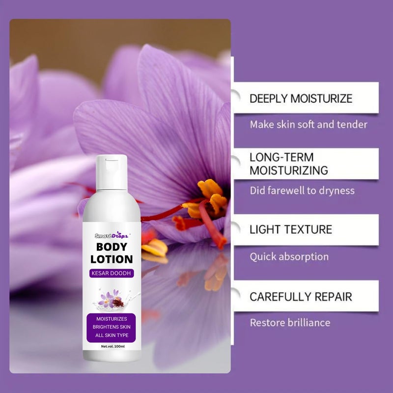 Smartdrops Kesar Body Lotion for Smooth Skin  Body Lotion for Deep Moisturization  NonGreasy  Soft  Glowing Skin  For Dry to Very Dry Skin - Image 5