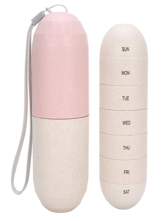 Jiawu Weekly (7-Day) Organizer, 1 Pack Small Case, Travel Mini Box Dispenser for Pocket Purse, Portable Box Container to Hold, Vitamins and Fish Oils - Image 1