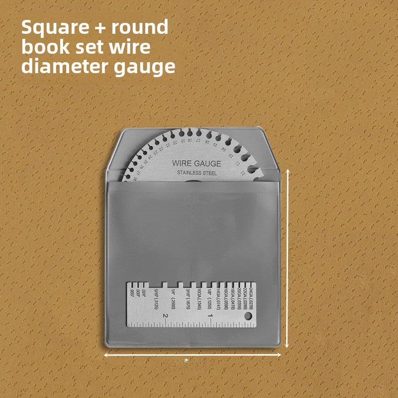 Stainless steel American standard wire diameter gauge template weld inspection gauge thickness gauge wire wire welding gauge(Round + square gauge) - Image 1