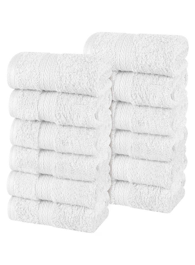 Superior Atlas Cotton Luxury Face Towels, Washcloth Set, Heavyweight, Bathroom Accessories, Kitchen Basics, Spa, Salon, Hotel, Resort, Thick, Ultra-Plush, Highly-Absorbent, Face Towel, White - Image 2