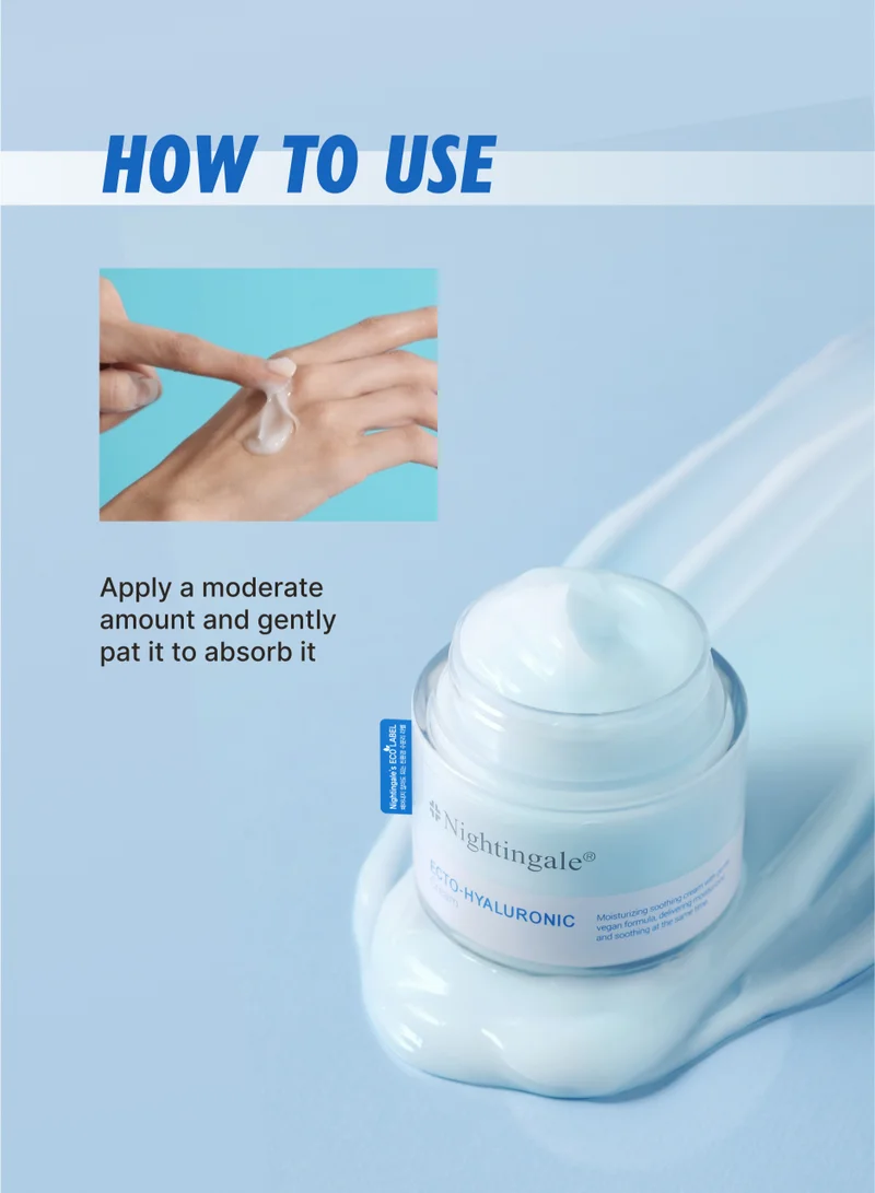 nightingale Korean ECTO Hyaluronic Face Cream 100ml - Deeply Moisturizing with Ectoin