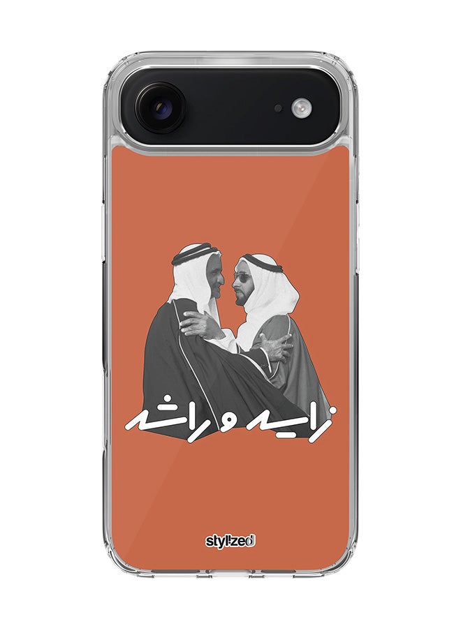 Stylizedd for iPhone Air Case [Compatible with MagSafe] Slim Magnetic cover Clear Phone Case - Sheikh Zayed And Sheikh Rashid, Orange - Image 1