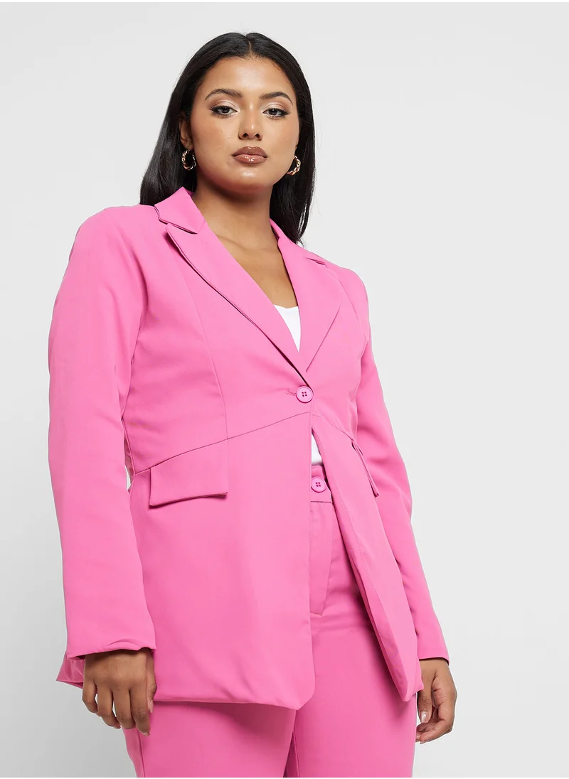 Ginger Plus Tailored Blazer & Pant Suit Set