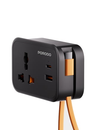 Universal Wall Socket - Black