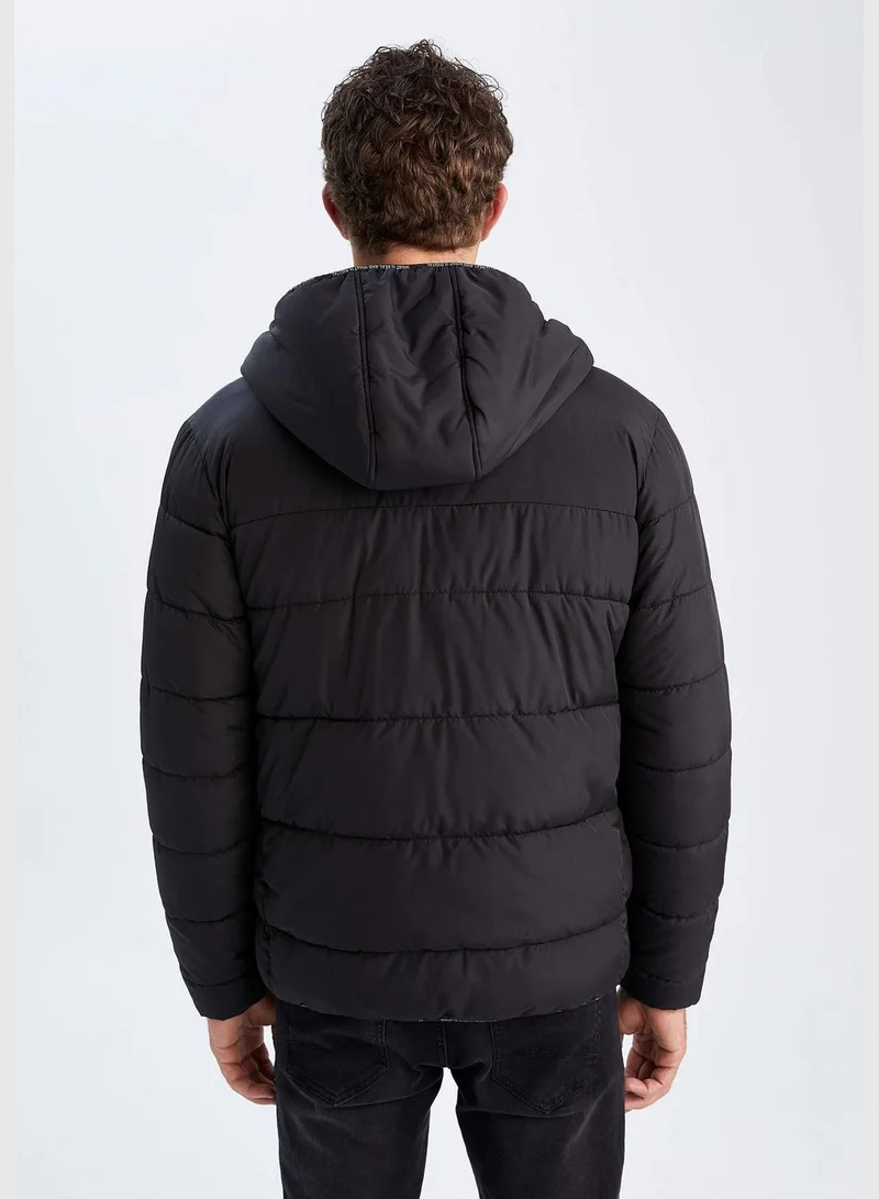 ديفاكتو Man Regular Fit Hooded Outer Wear Jacket