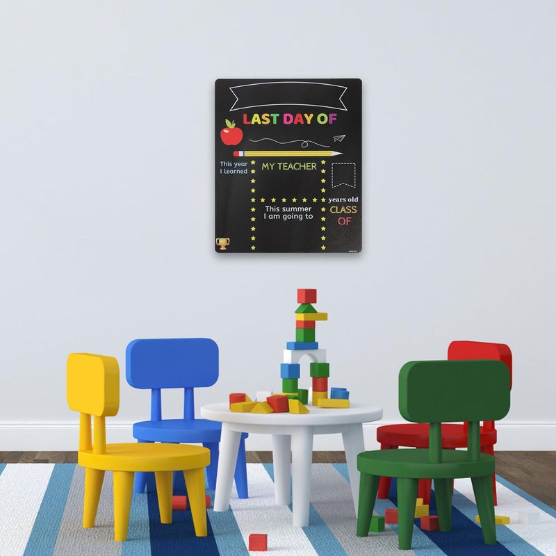 Double Sided Erasable Chalkboard Sign Reusable School Classroom Blackboard Whiteboard - Image 4