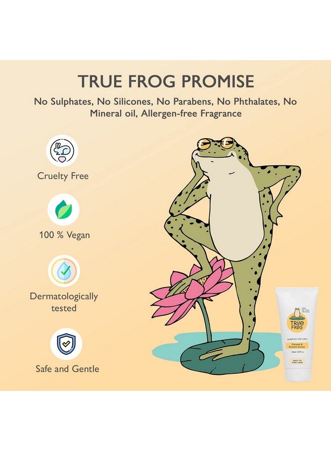 TRue FRoG Shampoo For Curly, Wavy, Dry and Frizzy Hair With Flaxseed and Beetroot Extract For Cleansing, Moisturizes And Adds Shine To Hair For Women & Men, Sulphate and Paraben Free - 150 ml - Image 4