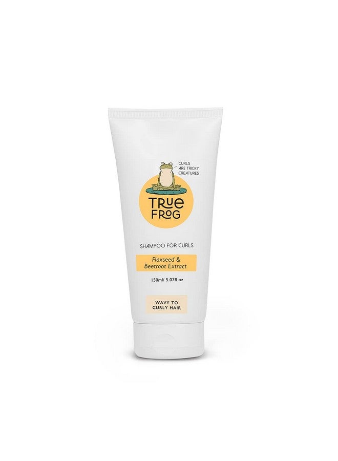 TRue FRoG Shampoo For Curly, Wavy, Dry and Frizzy Hair With Flaxseed and Beetroot Extract For Cleansing, Moisturizes And Adds Shine To Hair For Women & Men, Sulphate and Paraben Free - 150 ml - Image 1