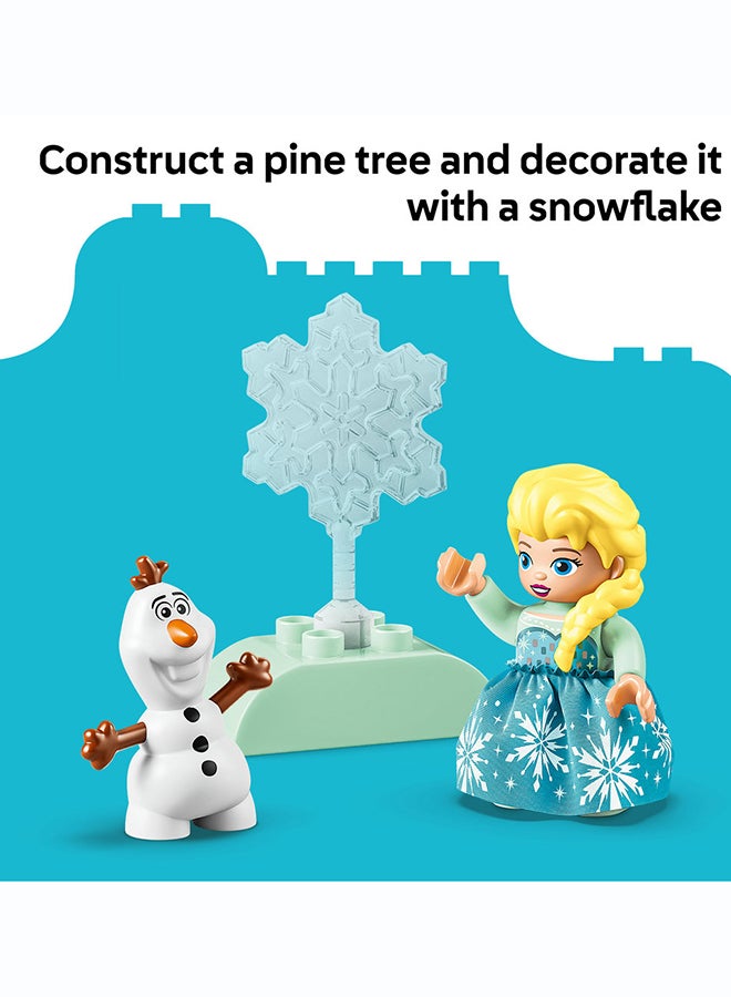 ليغو ‏DUPLO Disney فروزن: صندوق ملكة الثلج الإبداعي مع إلسا وأولاف، مكعبات بناء للأطفال بعمر سنتين وأكثر (٣٧ قطعة) 10462 - Image 5