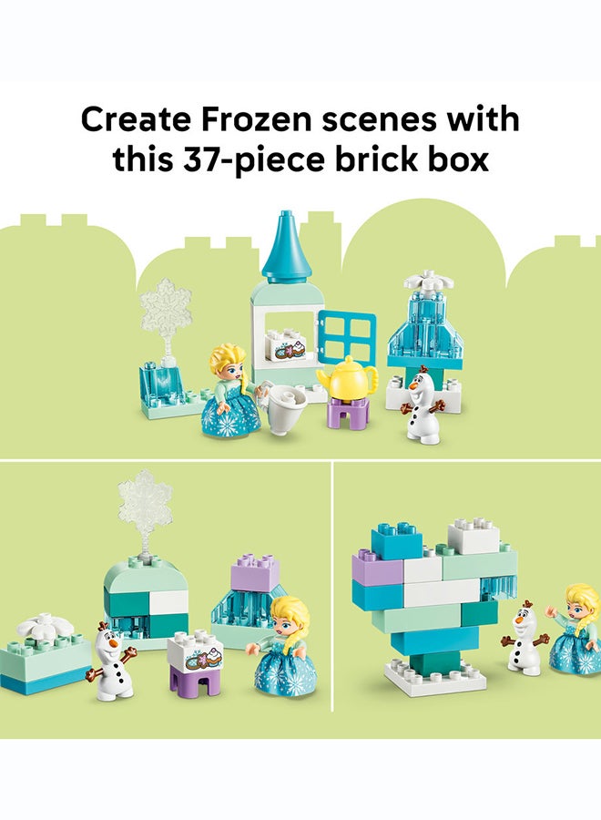 ليغو ‏DUPLO Disney فروزن: صندوق ملكة الثلج الإبداعي مع إلسا وأولاف، مكعبات بناء للأطفال بعمر سنتين وأكثر (٣٧ قطعة) 10462 - Image 4