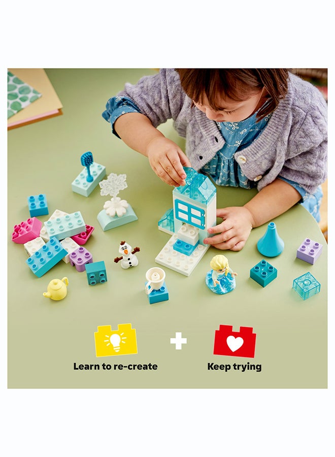 ليغو ‏DUPLO Disney فروزن: صندوق ملكة الثلج الإبداعي مع إلسا وأولاف، مكعبات بناء للأطفال بعمر سنتين وأكثر (٣٧ قطعة) 10462 - Image 3